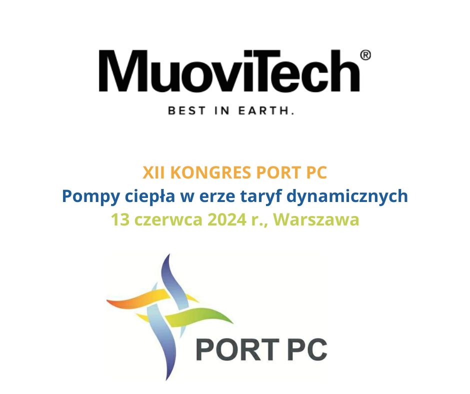 MuoviTech sponsorem XII Kongresu PORT PC „Pompy ciepła w erze taryf dynamicznych”